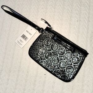 Nine West Black And Silver Wristlet New